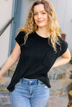 Load image into Gallery viewer, Best In Bold Black Dolman Ribbed Knit Sweater Top