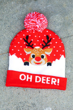 Load image into Gallery viewer, &quot;Oh Deer&quot; Rudolph Reindeer Pom-Pom Beanie