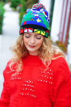 Load image into Gallery viewer, Dinosaur and Presents Pom-Pom Beanie