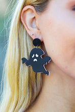Load image into Gallery viewer, Halloween Black Ghost Acylic Dangle Earrings