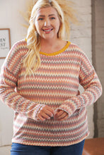 Load image into Gallery viewer, Multicolor Zig Zag Textured Loose Knit Sweater