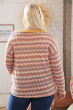 Load image into Gallery viewer, Multicolor Zig Zag Textured Loose Knit Sweater