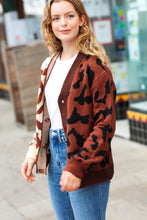 Load image into Gallery viewer, Taupe &amp; Sepia Leopard Print Color Block Cardigan