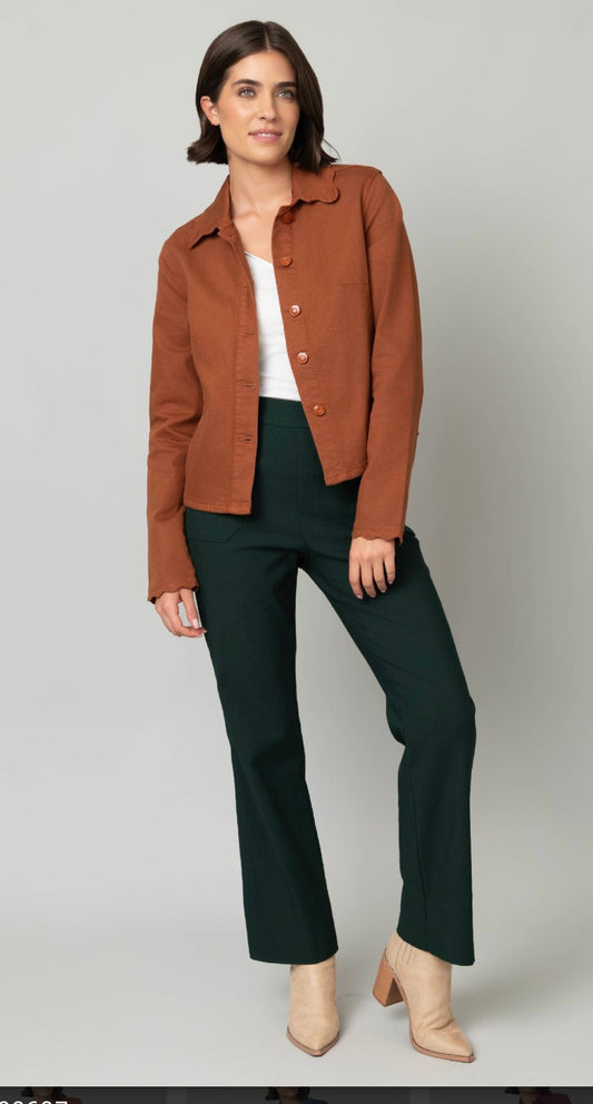 Scallop Trim Denim Jacket