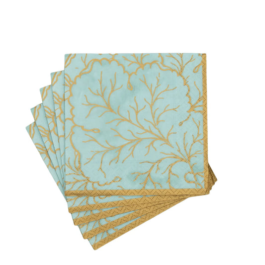 Gilded Majolica Saltwater Napkin Pack of 20