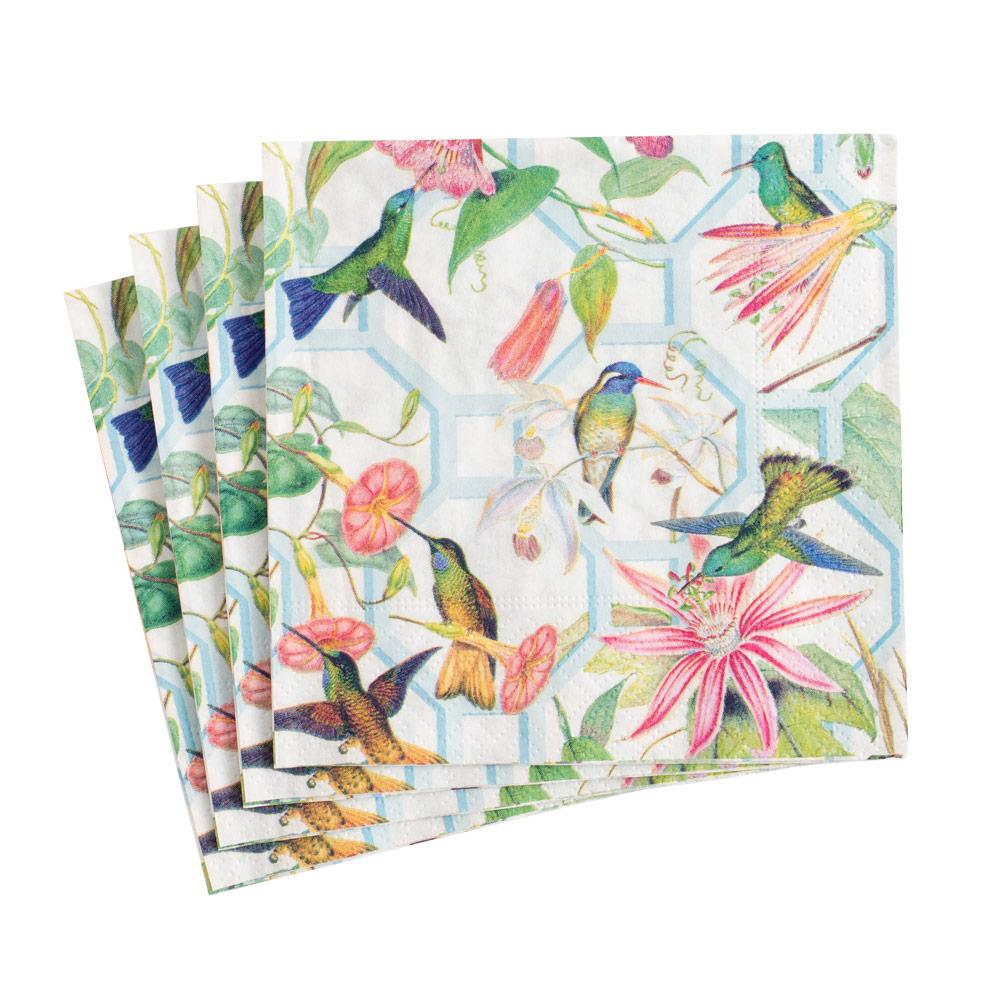 Hummingbird Trellis Paper Cocktail Napkins - 20 Per Package