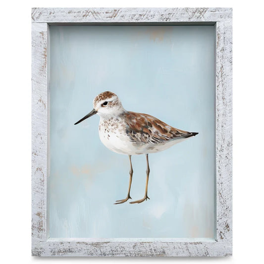 Sand Piper Blue Artwork - VERTICAL