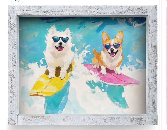 Pet Art - Cute Surfing Pups