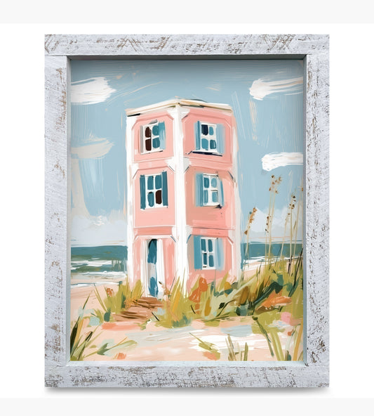 Pink Bumblebee Tower Artwork - VERTICAL