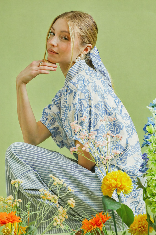 Floral Print Tunic Top