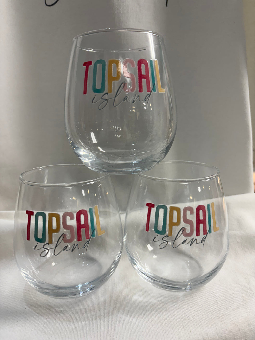 Topsail Island Stemless Wine Glass