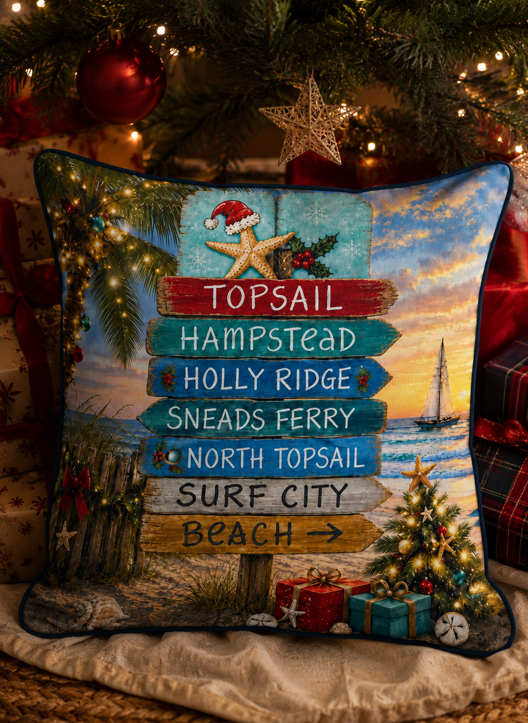 2026 Topsail Christmas Pillow