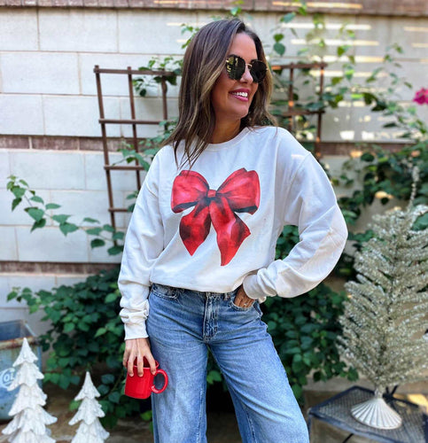 White Bow Sweatshirt