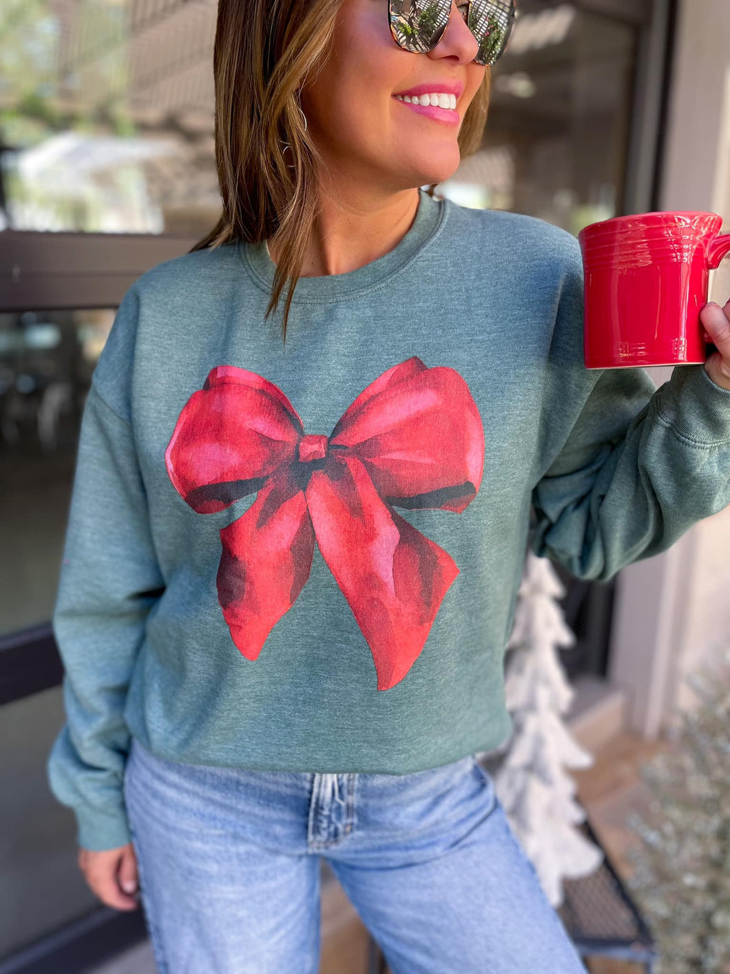 Green Bow Sweatshirt