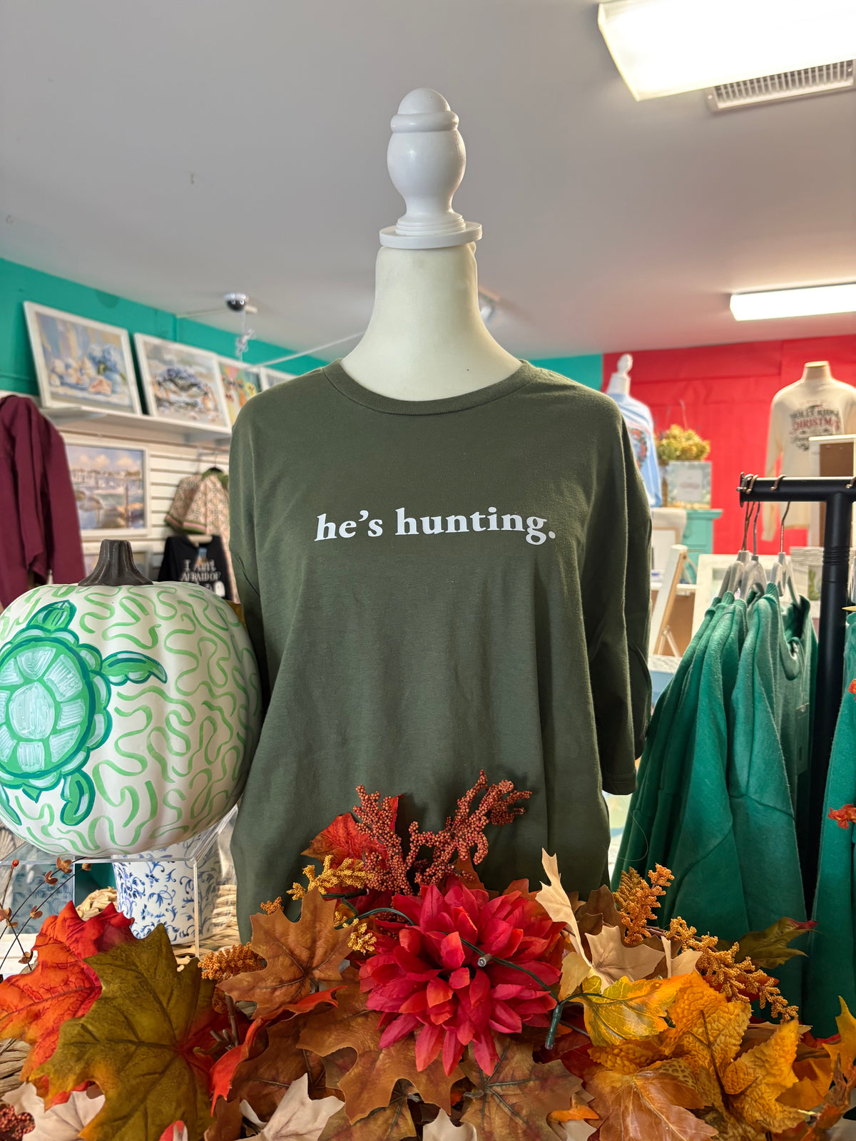 He’s Hunting Short Sleeve T-Shirt
