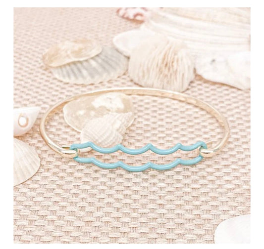 Beach and Back Ocean Wave Bracelet - Mint