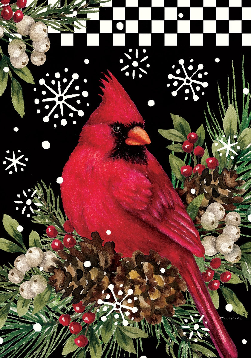 Garden Flag-Cardinal Pines