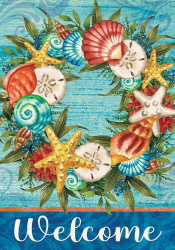 Fall Garden Flag - Sea Star Wreath