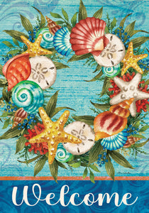 Fall Garden Flag - Sea Star Wreath