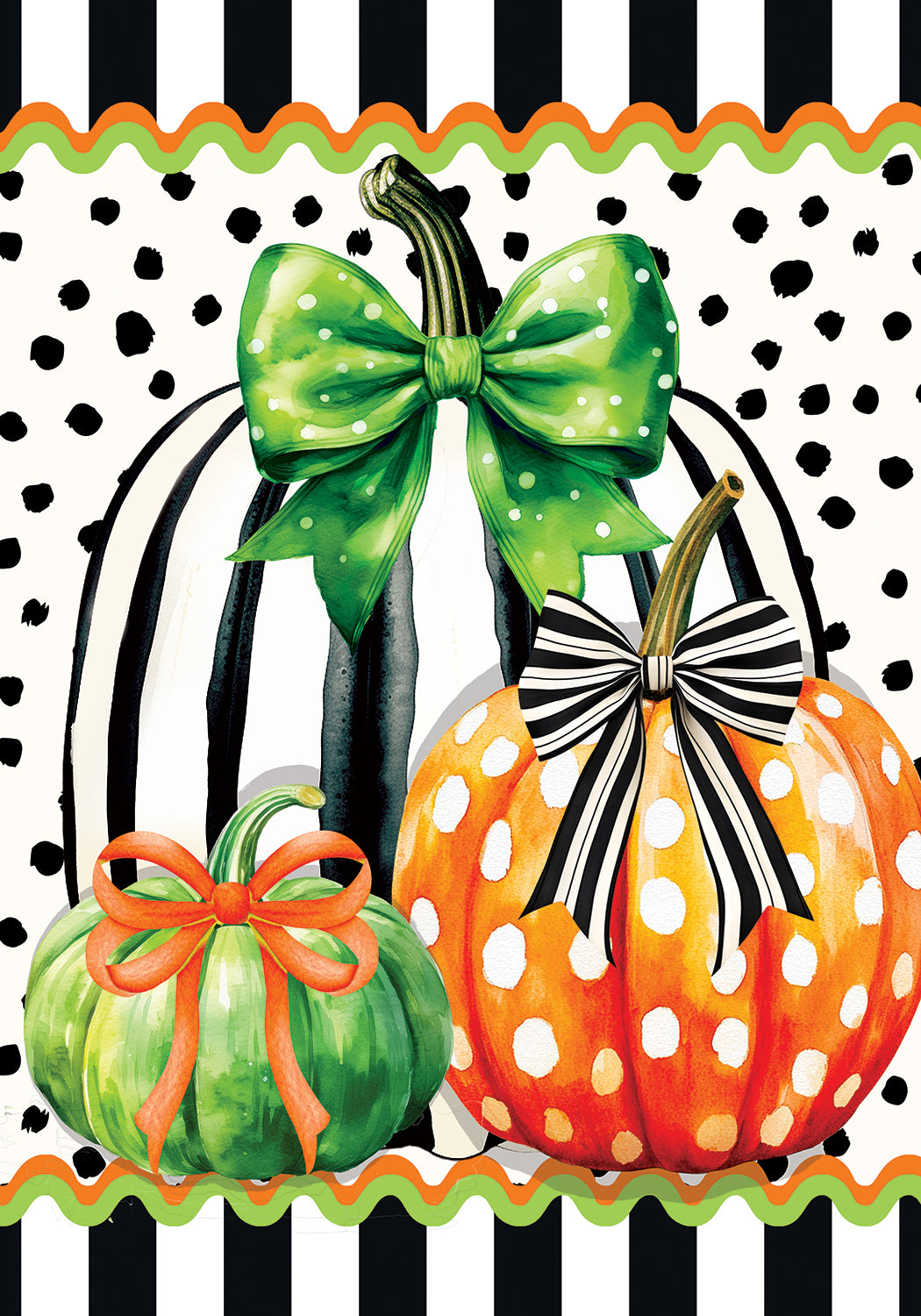 Garden Flag-Pumpkin Stripes