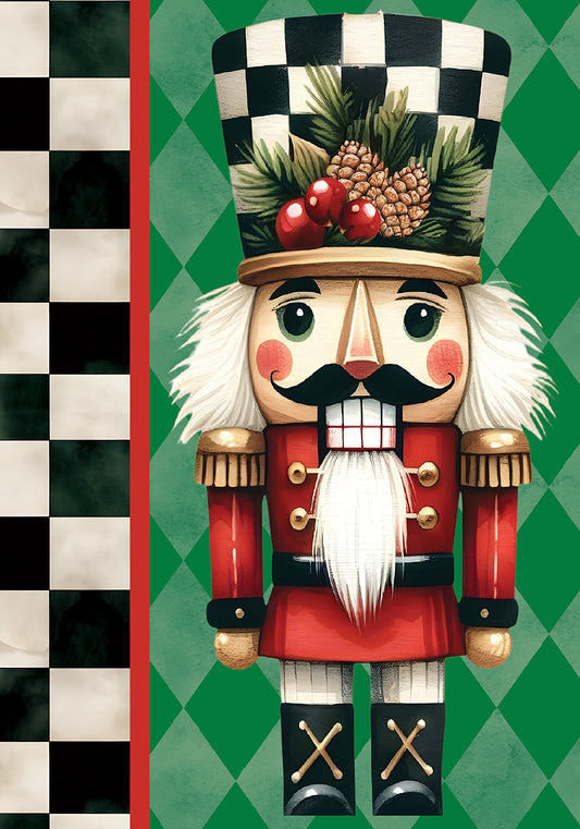 Garden Flag-Checkered Nutcracker