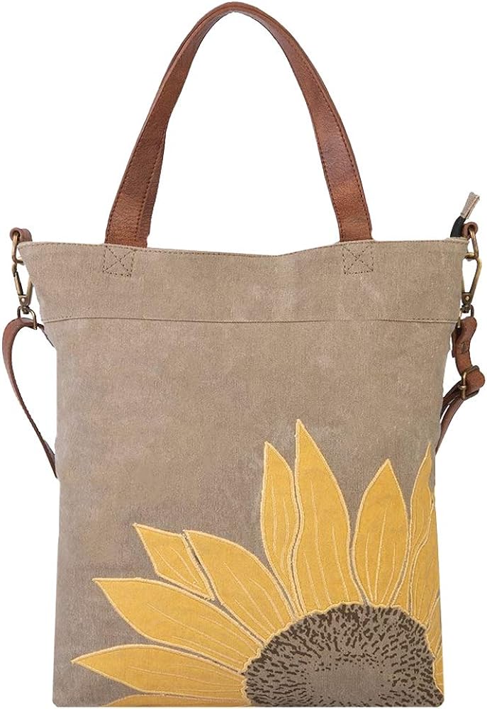 Sunny Up-Cycled Canvas Convertible Tote
