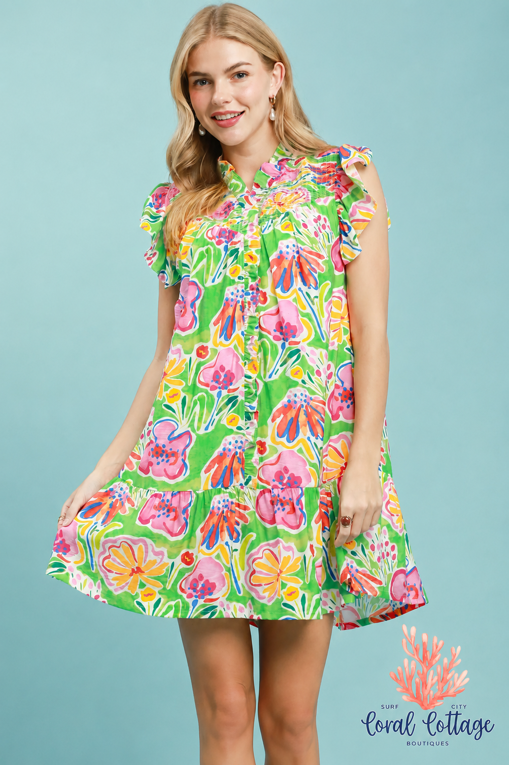 Floral Ruffle Dress