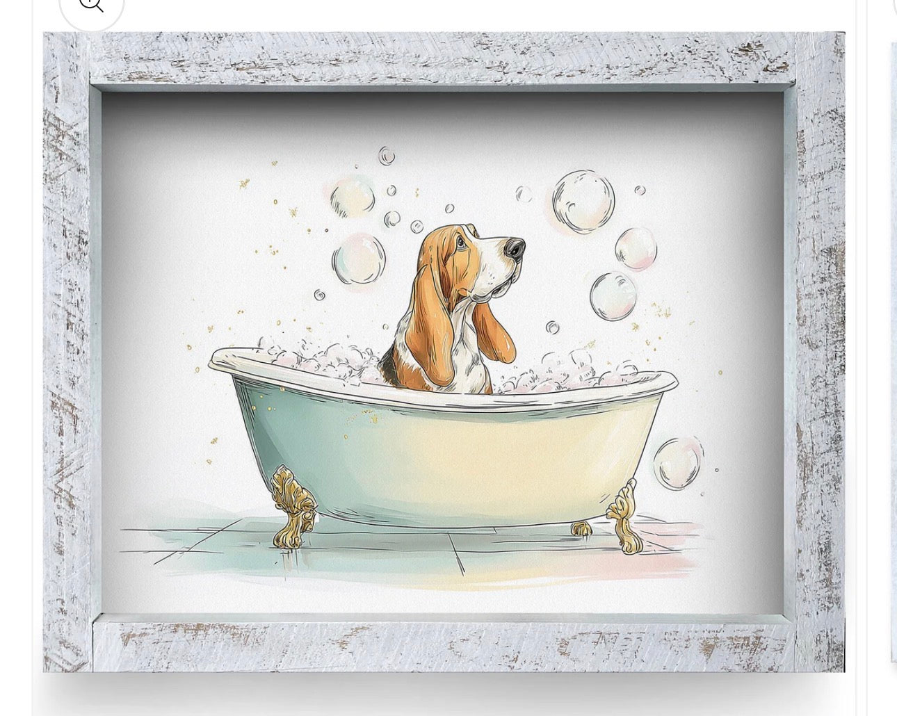 Pet Art - Basset Hound Bubble Bath