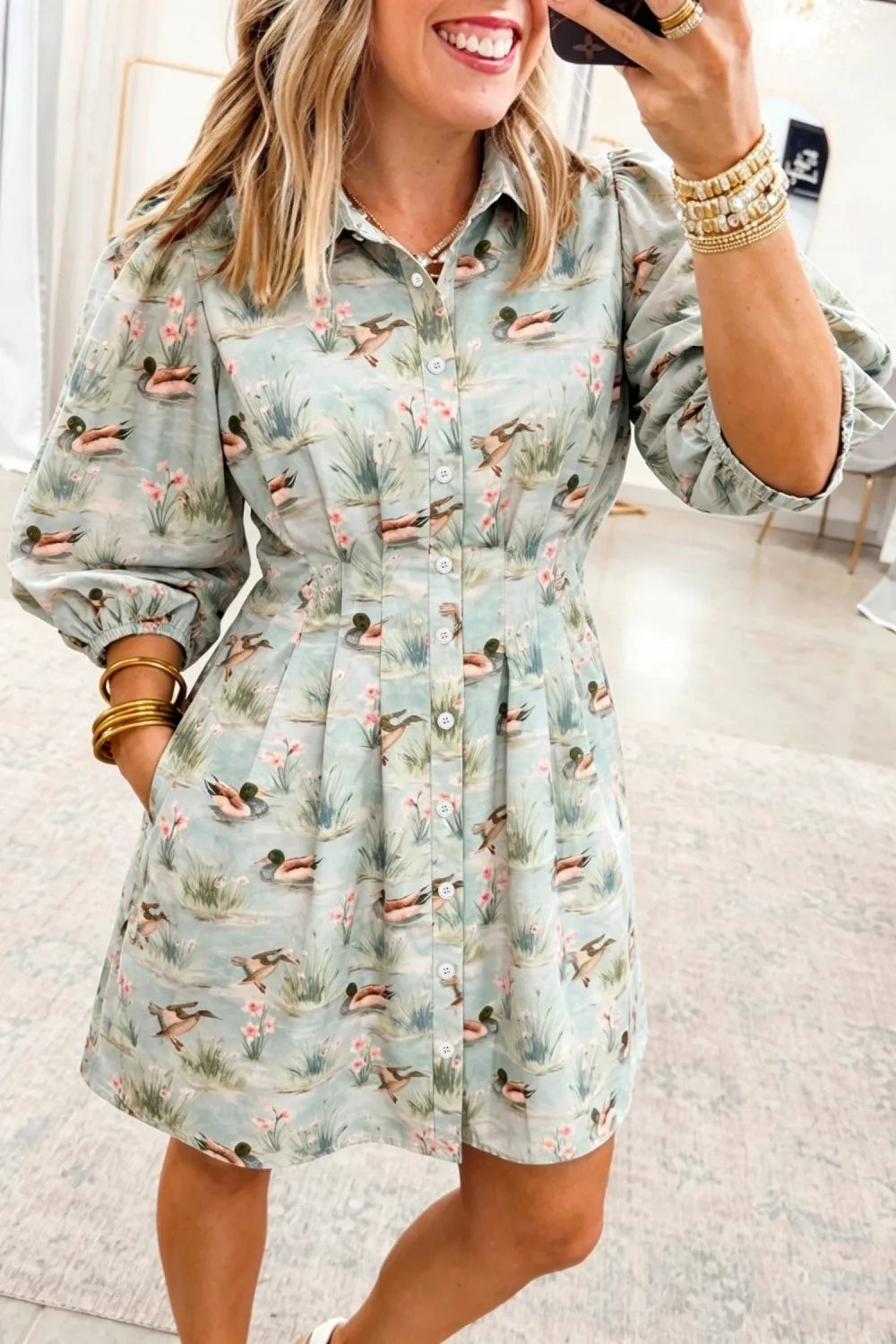 Mallard Button Down Dress