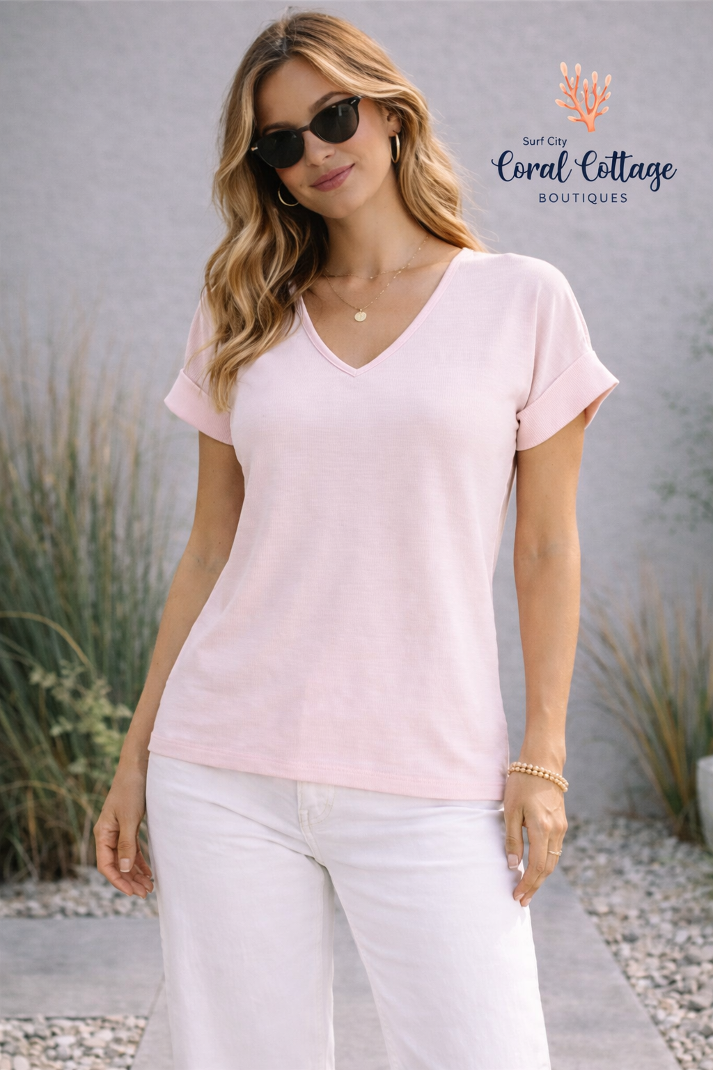 V-Neck Dolman Sleeve Top