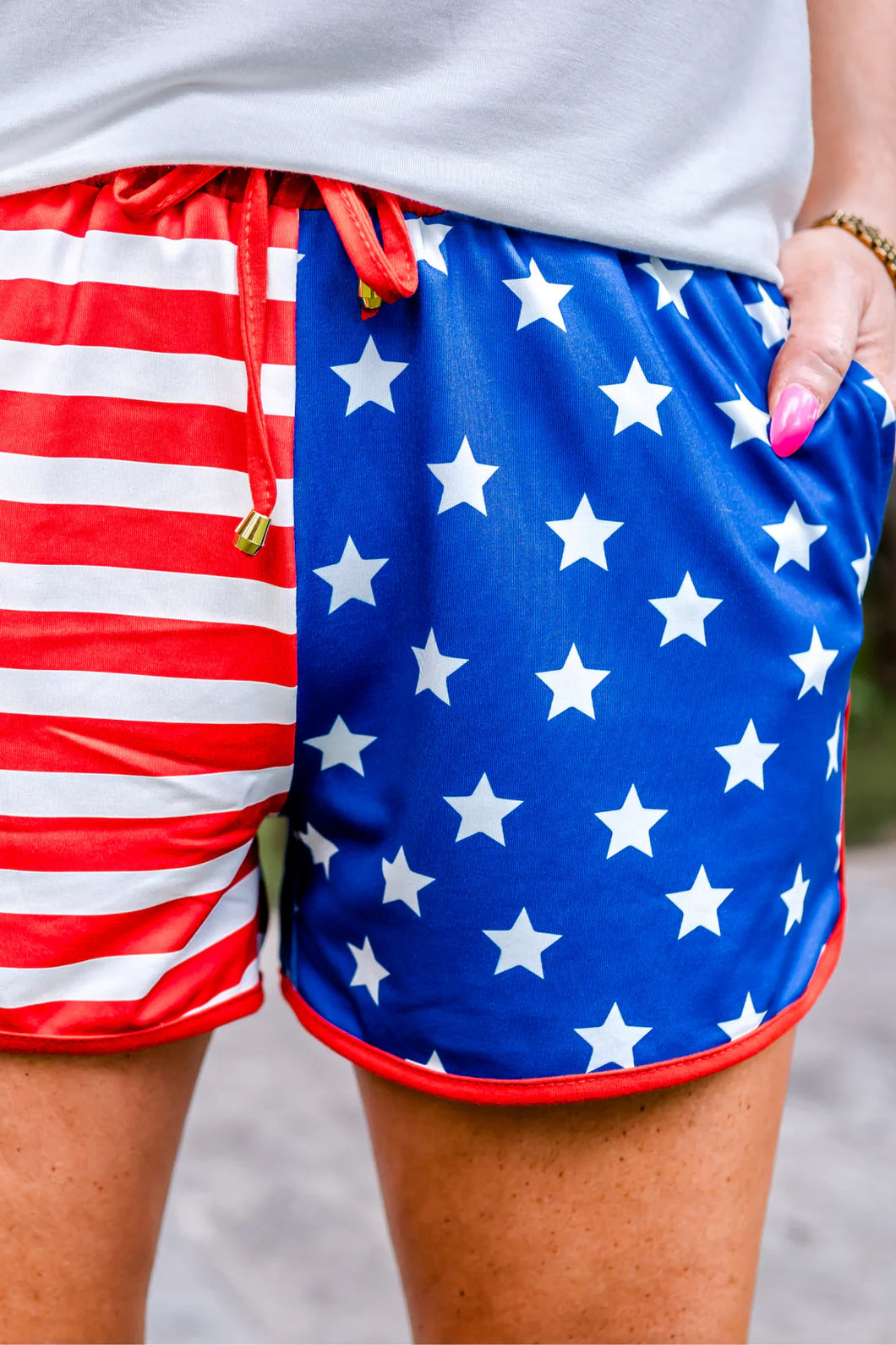 July 4th Sale All American Drawstring Everyday Shorts