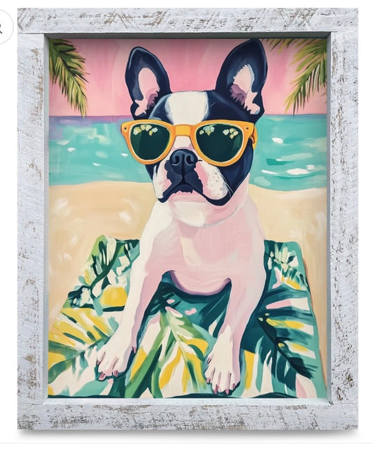 Pet Art - Beachie Boston Terrier