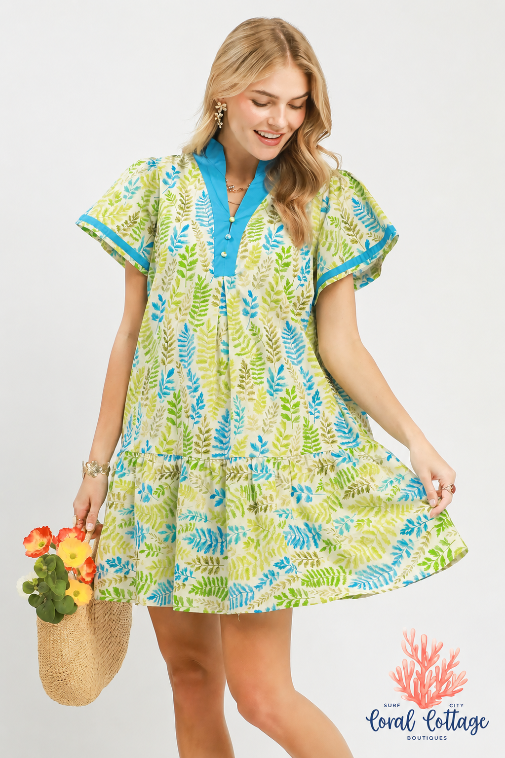Fluttered Tiered Dress