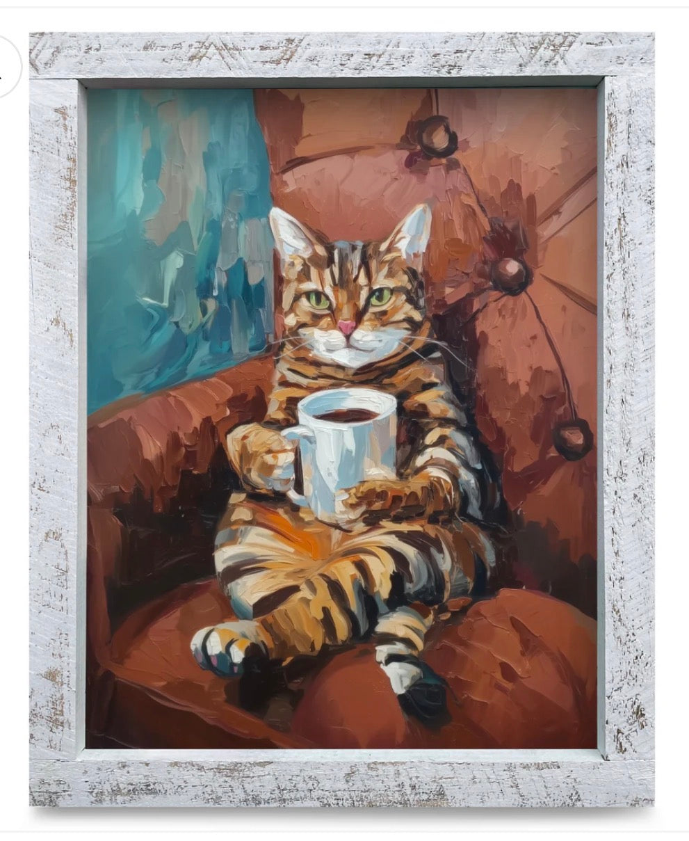 Pet Art - Cute Coffee Cat