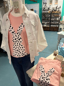 Pine Spotted Bunny Easter Short Sleeve T-Shirt