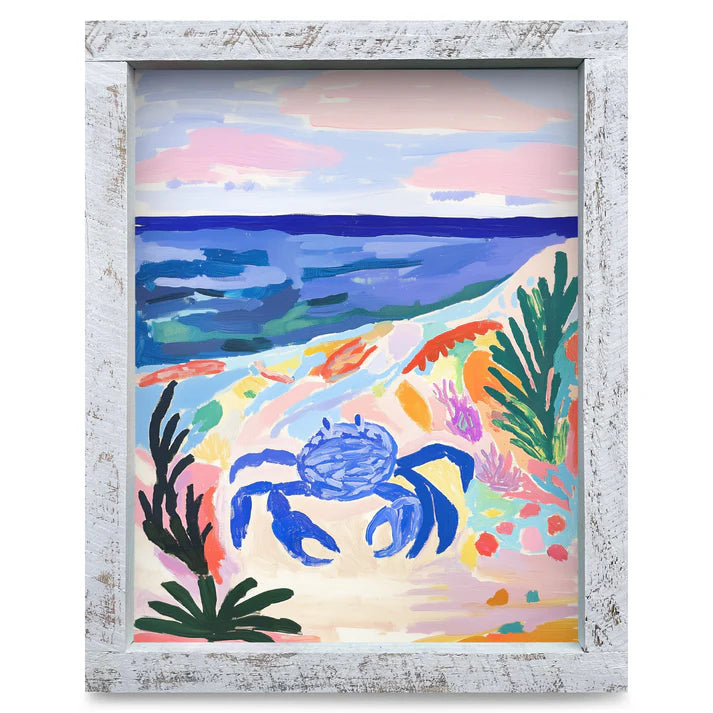 Cute Blue Crab Artwork - VERTICAL