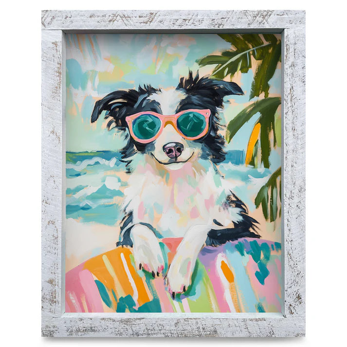 Border Collie Coast Artwork - VERTICAL