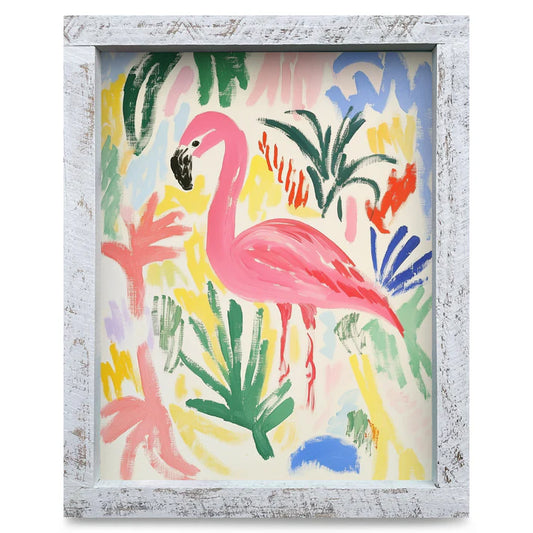 Colorful Flamingo Artwork - VERTICAL