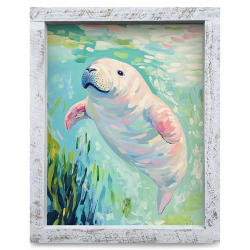Happy Manatee Artwork - VERTICAL