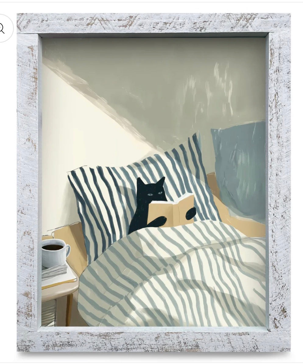 Pet Art - Purr-fect Morning Read
