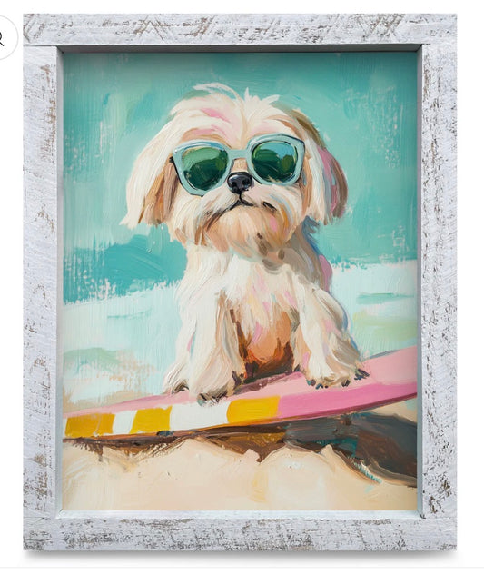 Pet Art - Wave Riding Shih Tzu