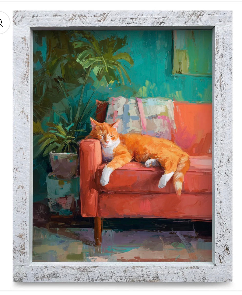 Pet Art - Cozy Couch Cat Nap