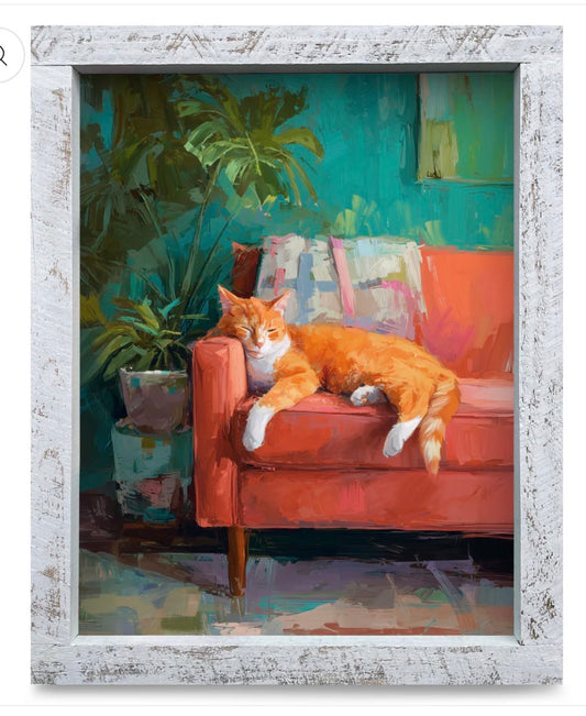 Pet Art - Cozy Couch Cat Nap