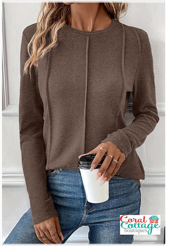 Crew Neck Long Sleeve Top