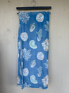 Coastal Blanket - Blue Shells