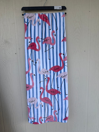 Coastal Blanket - Flamingo Stripe