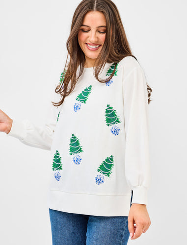 Chinoiserie Topiary Sweatshirt