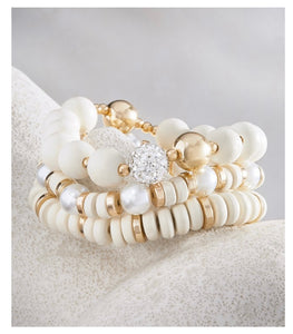 Wooden Glass Bracelet Set