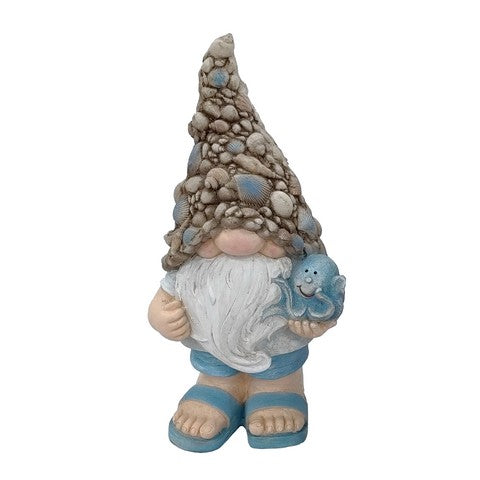 Shell Hat Gnome with Octopus