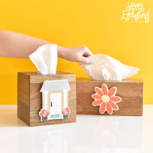 Load image into Gallery viewer, Happy Everything! Mini Square Wood Tissue Box
